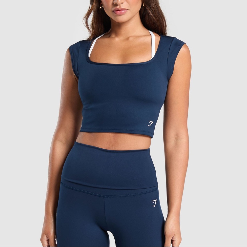 Gymshark Everyday Cap Sleeve Crop Top - White
